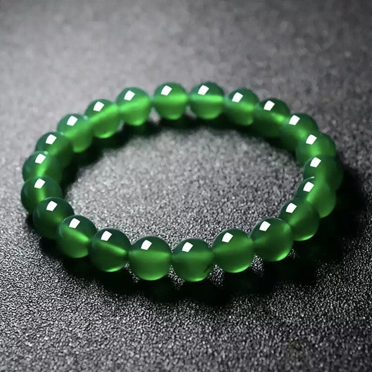 Natural Green Emerald 8mm Round Bead Healing Balance Women Stretch Bracelet Gift