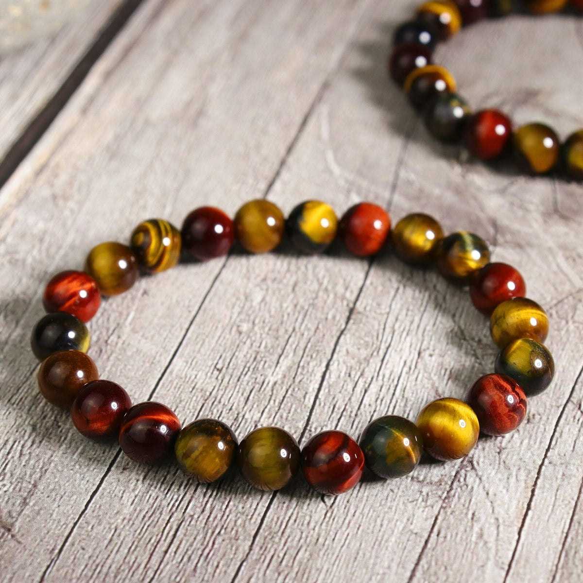 Natural Crystal Gemstone Tiger Eye 8mm Beads Healing Women Men Bracelet Gift