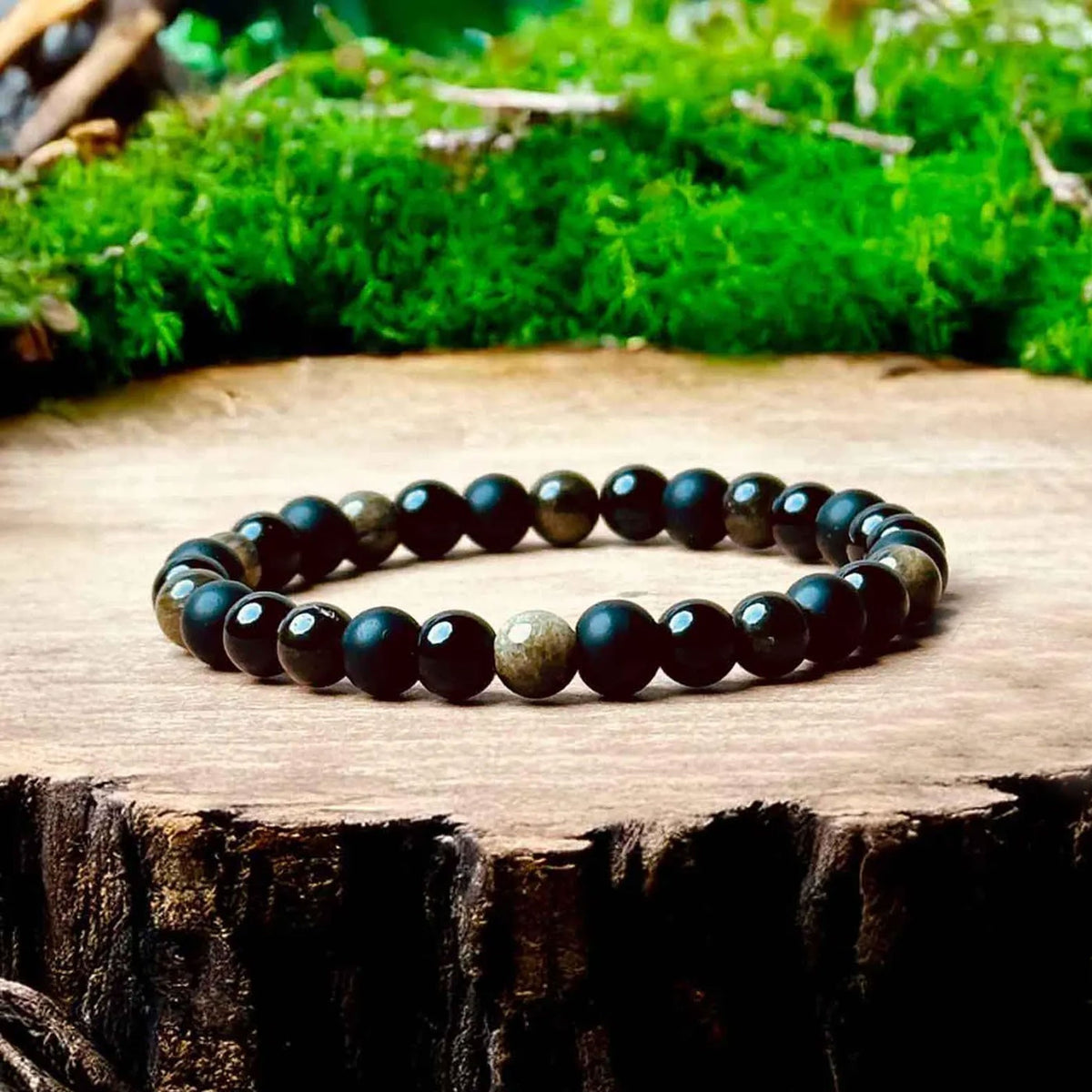 Obsidian Tourmaline Onyx Beaded Ultimate Triple Protection Healing Bracelet Gift