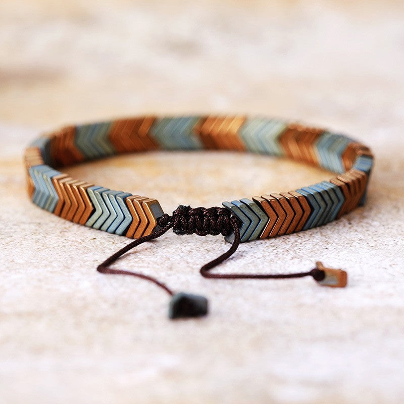 Hematite Arrowhead beads Bracelet for Women Men Healing Protection Bracelet Gift