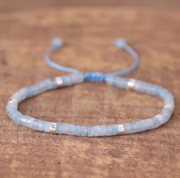 Minimalist Dainty Crystal Assorted Natural Gemstone Beads Healing Reiki Bracelet