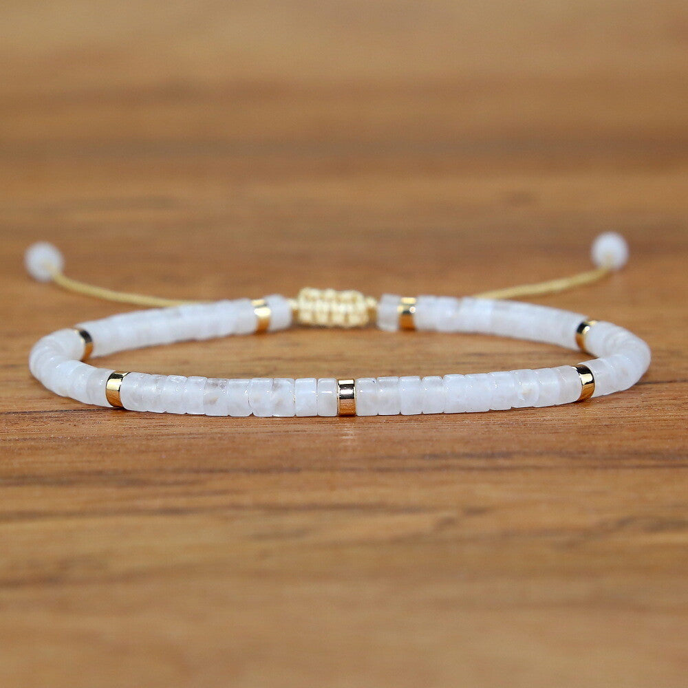 Minimalist Dainty Crystal Assorted Natural Gemstone Beads Healing Reiki Bracelet