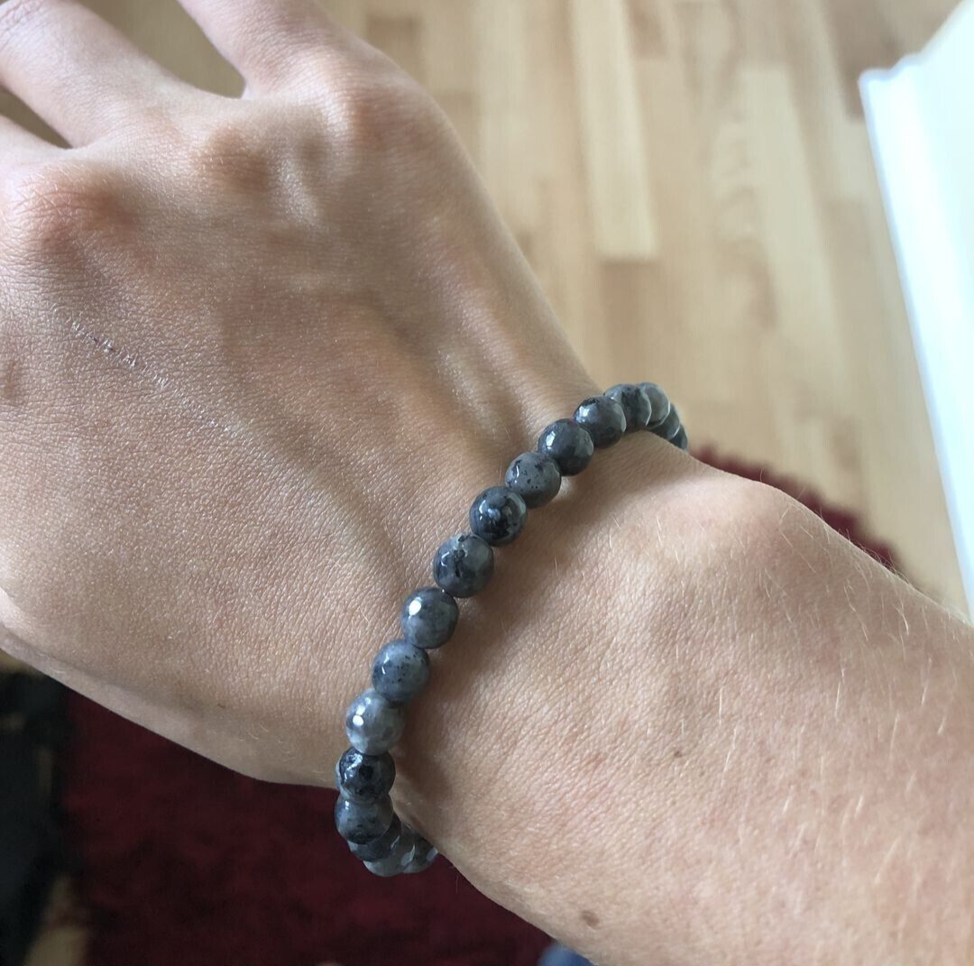 Labradorite Handmade Faceted Bead Healing Empath Protection Chakra Bracelet Gift