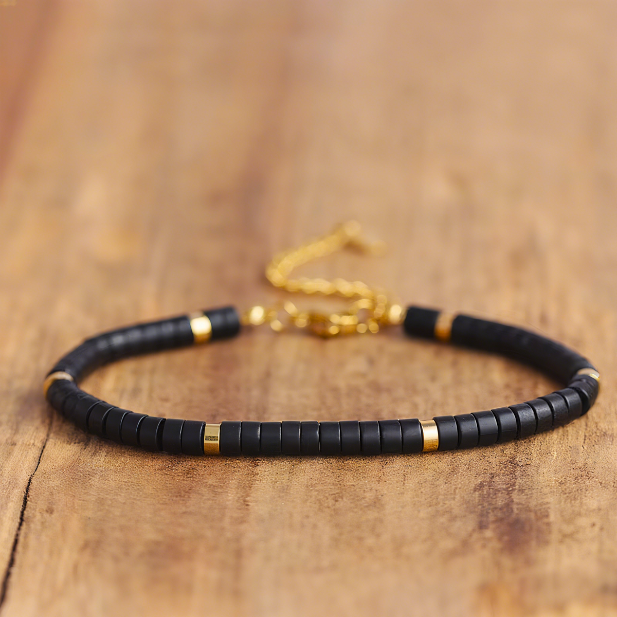 Black Tourmaline Bracelet Healing Protection Balance Gemstone Dainty Bracelet