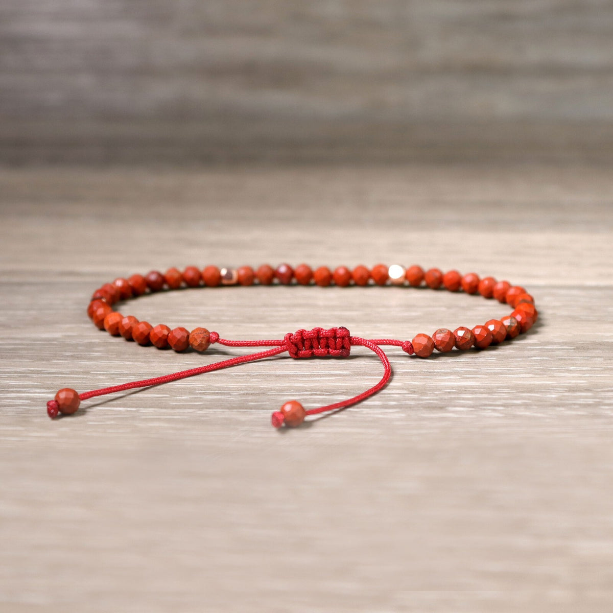 Red Jasper Beaded Healing Meditation Anxiety Relief Dainty Women Bracelet Gifts