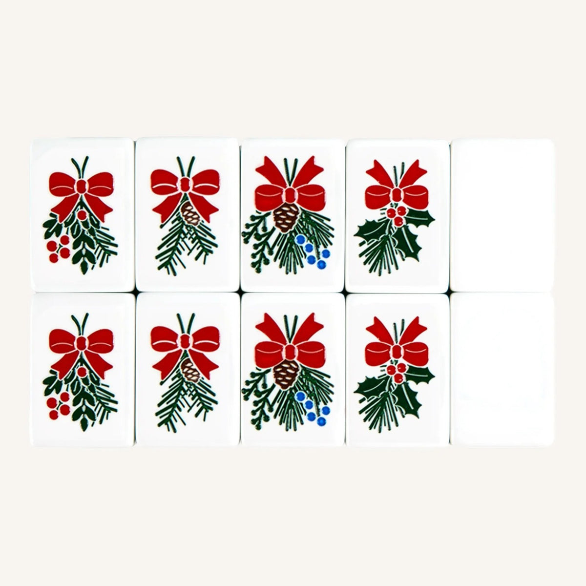 5‑Layer Christmas Themed American Mahjong Set, 160 Acrylic Tiles + Free Bag