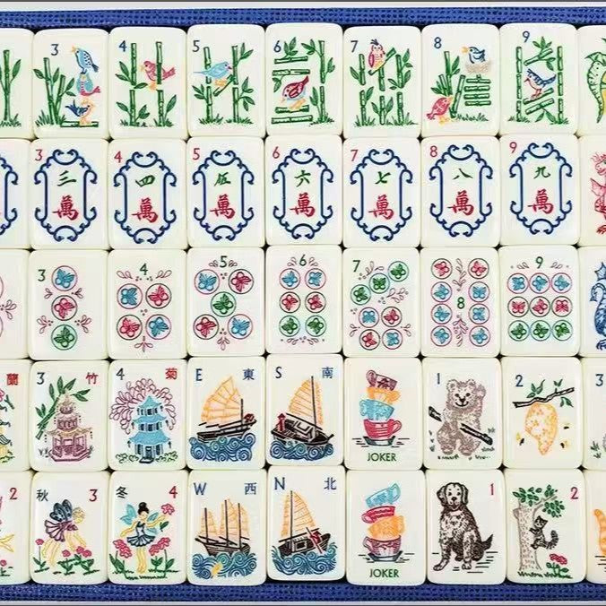 Brand New!160 American Mahjong Tiles, Acrylic Mother of Nature Free storage Bag