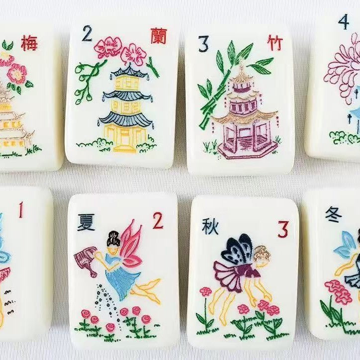 Brand New!160 American Mahjong Tiles, Acrylic Mother of Nature Free storage Bag