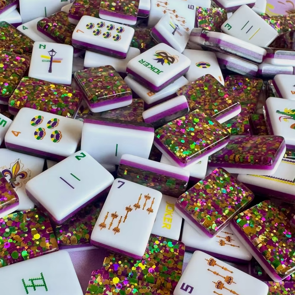 Premium American Mahjong Set 160pcs - Glitter Circus (Tiles Only)