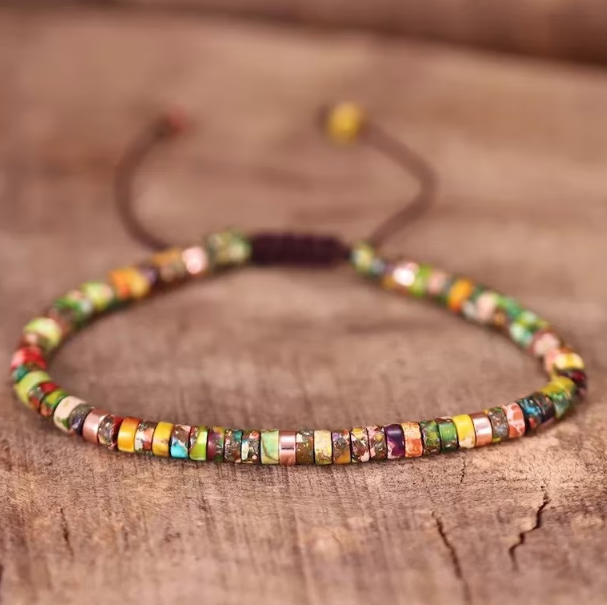 Minimalist Dainty Crystal Assorted Natural Gemstone Beads Healing Reiki Bracelet