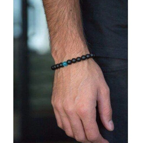 Black Onyx 8mm Beads Healing Chakra Strength Protection Women Men Bracelet Gifts