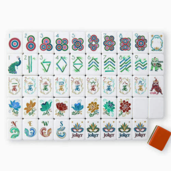 Engraved American Mahjong Tiles  set ,Premium 4 layered Orange Sierr@