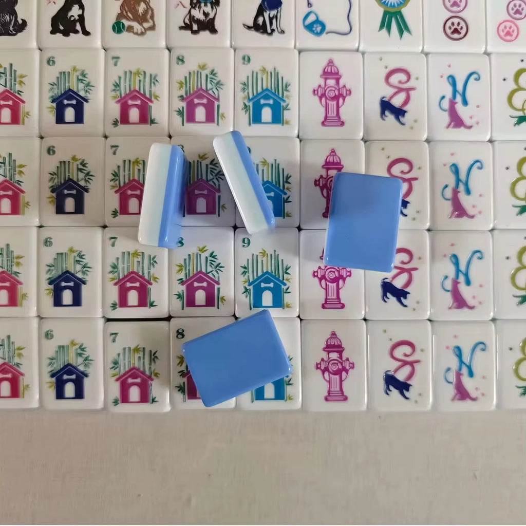Engraved American Mahjong Tiles  set ,160 Best in dog show .