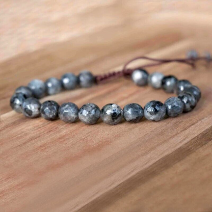 Labradorite Handmade Faceted Bead Healing Empath Protection Chakra Bracelet Gift