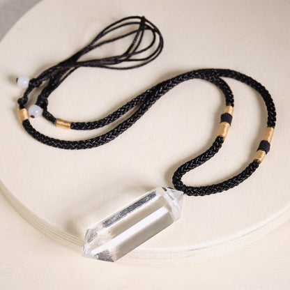 Natural Clear Quartz A Grade Crystal Pendant Healing Women Men Necklace Amulet