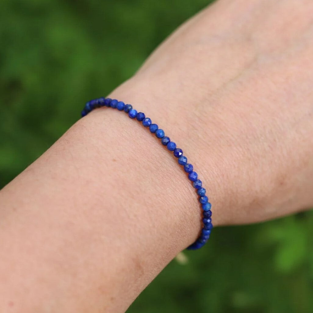 Women Blue Friendship Bracelet Crystal Gemstone Healing Protection Bracelet Gift