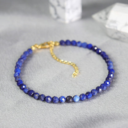 Women Blue Friendship Bracelet Crystal Gemstone Healing Protection Bracelet Gift