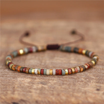 Minimalist Dainty Crystal Assorted Natural Gemstone Beads Healing Reiki Bracelet
