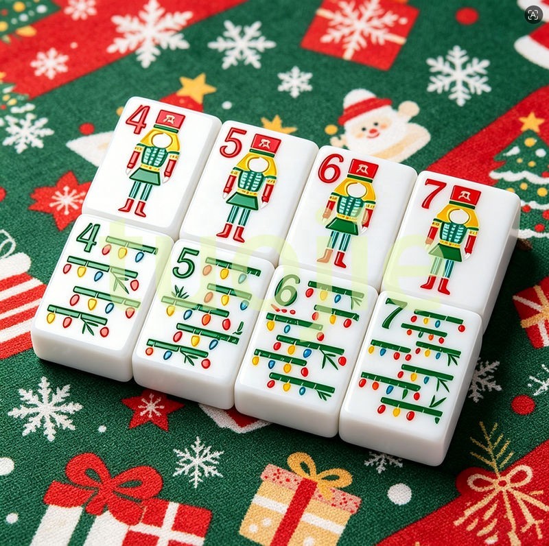 Christmas Modern Foldable Portable Luxury American Mahjong Tile Set 160 Pcs