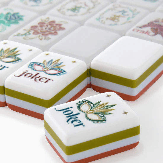 Engraved American Mahjong Tiles  set ,Premium 4 layered Orange Sierr@