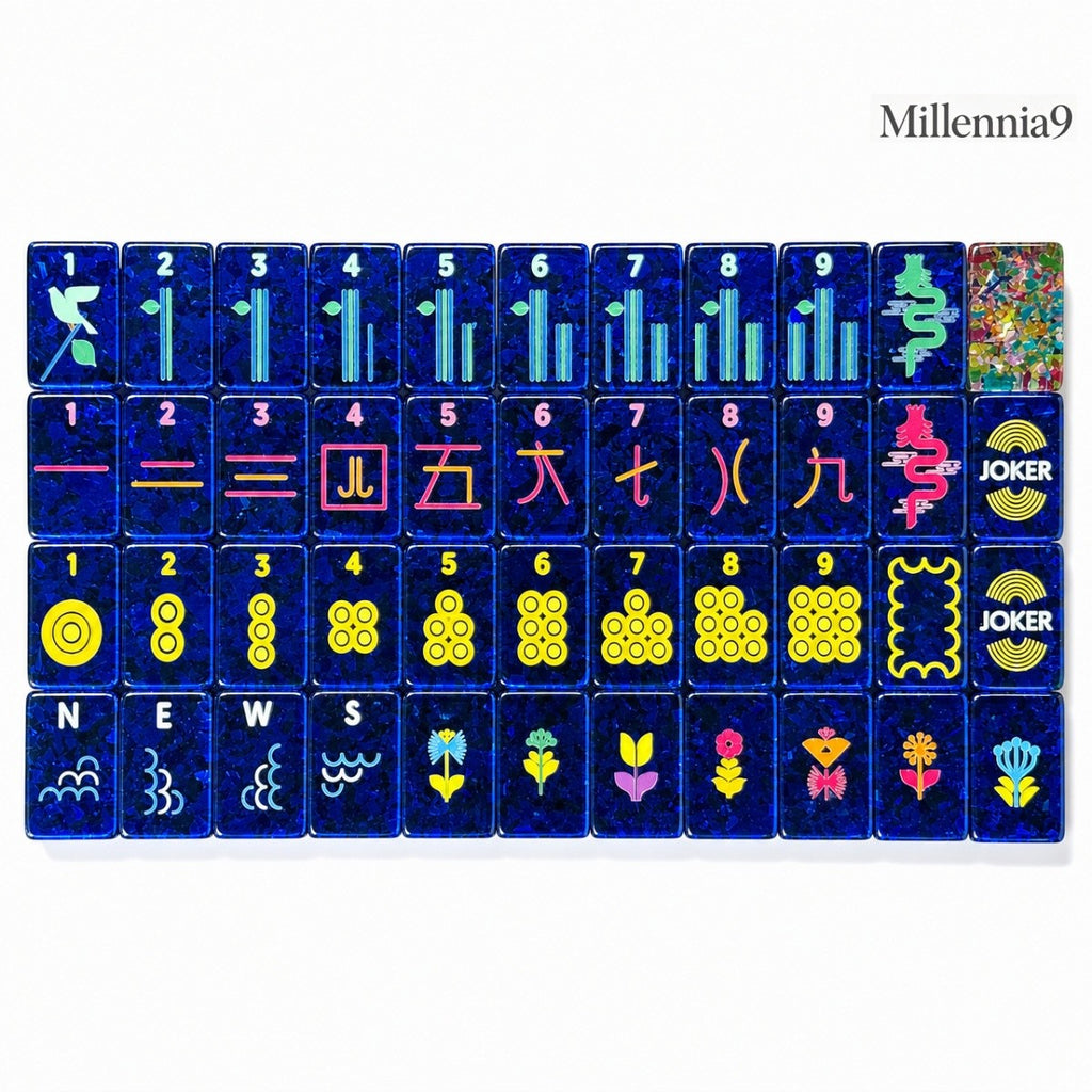 Premium American Mahjong Set 160pcs Rainbow Confetti Acrylic Game Tiles Free Bag