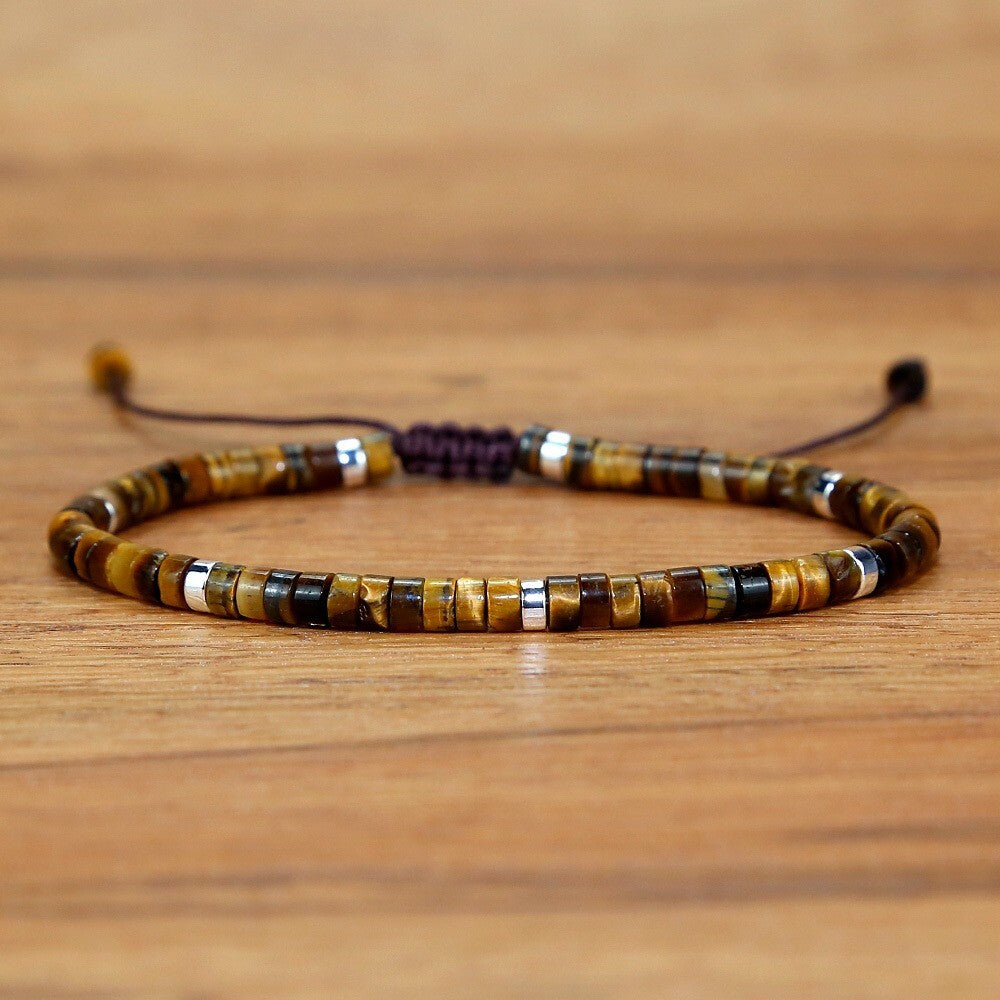 Tiger's Eye Healing Protection Minimalist Dainty Simple Bracelet for Women Men