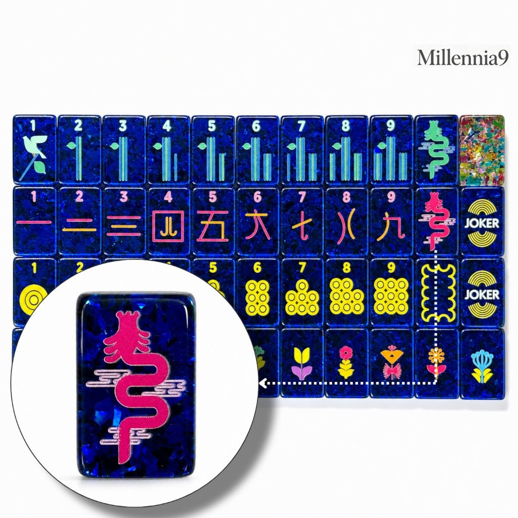 Premium American Mahjong Set 160pcs Rainbow Confetti Acrylic Game Tiles Free Bag