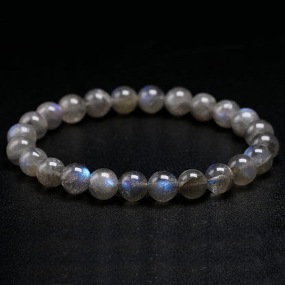 Labradorite 8MM Round Beads Handmade Healing Luck Women Stretch Bracelet Gift