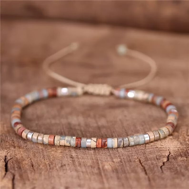 Minimalist Dainty Crystal Assorted Natural Gemstone Beads Healing Reiki Bracelet