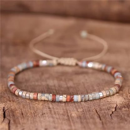 Minimalist Dainty Crystal Assorted Natural Gemstone Beads Healing Reiki Bracelet