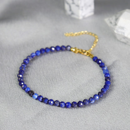 Women Blue Friendship Bracelet Crystal Gemstone Healing Protection Bracelet Gift