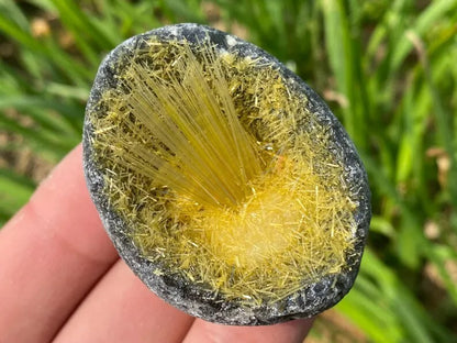 50-80G Yellow Copper Ore Meteorite Specimen Quartz Crystal Goethite Decor Gift