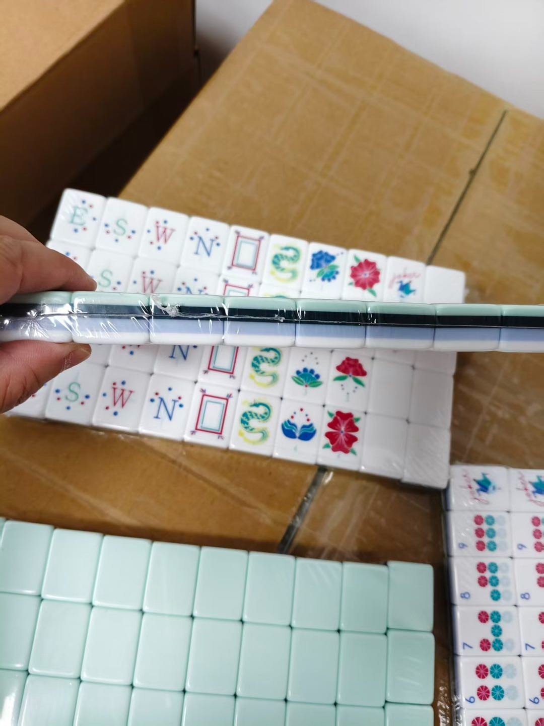 Engraved American Mahjong Tiles  set ,160 Aqua Pearl Coast tiles watch video