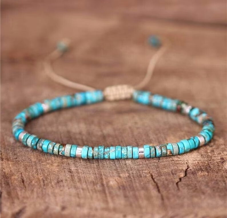 Minimalist Dainty Crystal Assorted Natural Gemstone Beads Healing Reiki Bracelet