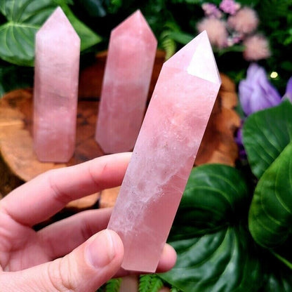 Wholesale Lot 1 Lb Natural Rose Quartz Obelisk Tower Point Crystal Natural