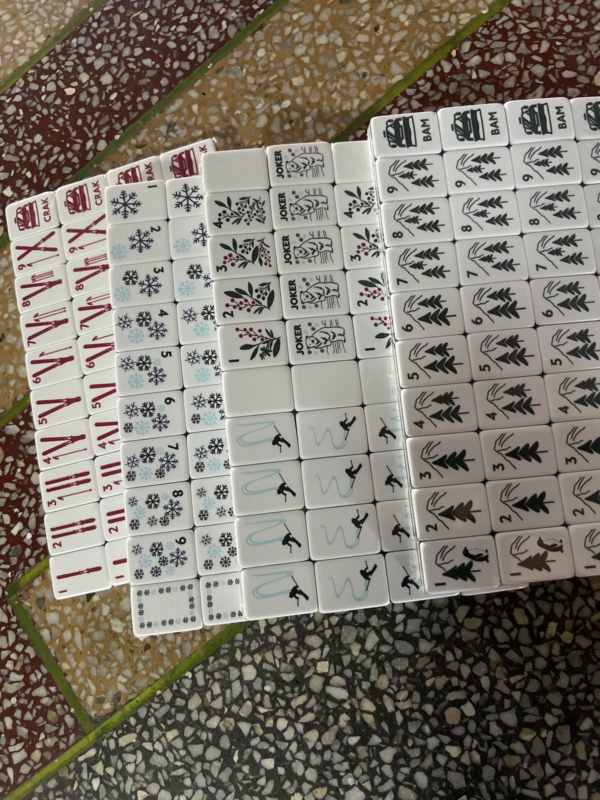 American Mahjong Game Set, 160 white bear MahJong Tiles Fast ship#family gift