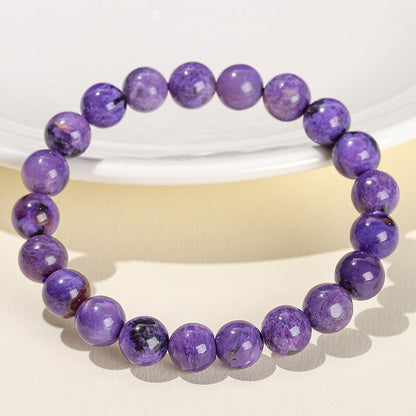 Genuine Charoite Crystal Balance Round 8MM Bead Healing Protection Bracelet Gift