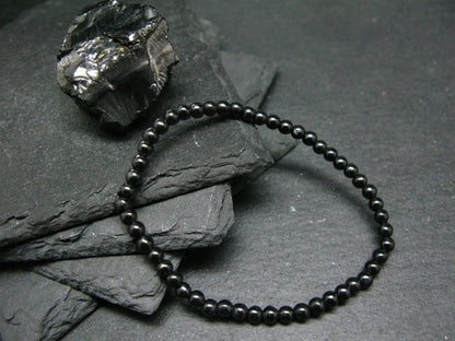 Shungite bracelet 4 mm beads gemstone bracelet Healing EMF Protection Bracelet