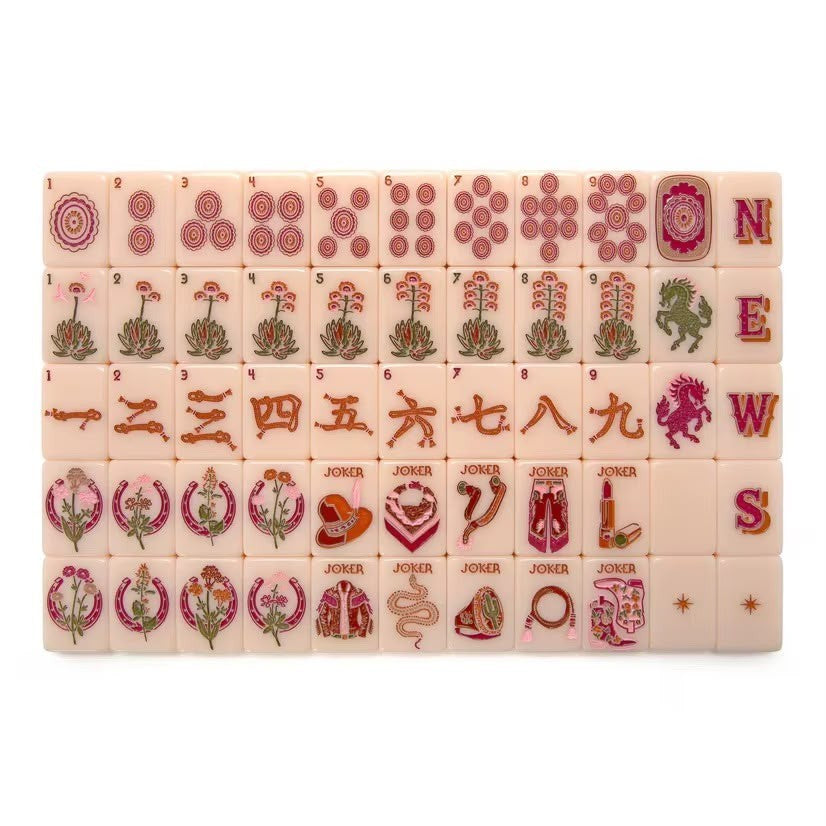 Wild Mare Desert Rose Mahjong Tile Set Free shipping