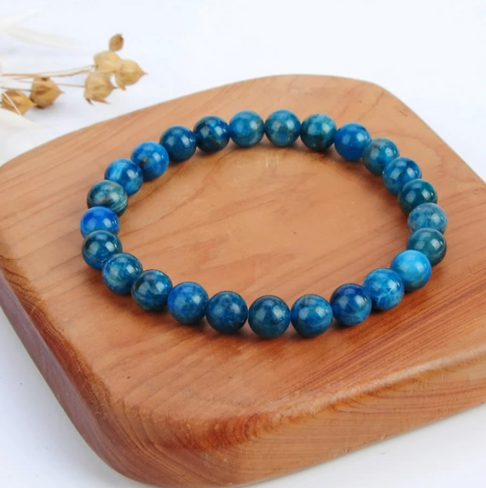 Premium Apatite 6mm Crystal Beads Healing Reiki Balance Stretch Bracelet Gift