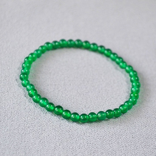 Premium 4mm Emerald Beaded Healing Emotional Balance Reiki Women Bracelet Gifts