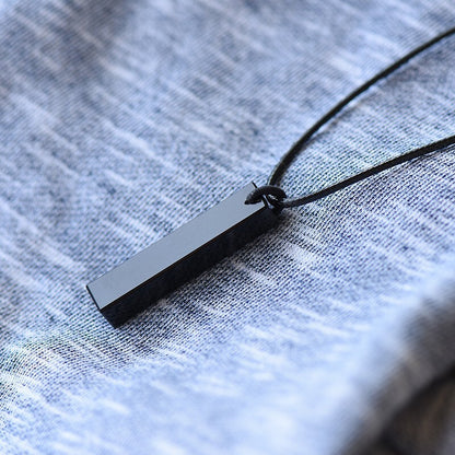 Black Obsidian Vertical Y shaped Pendant Necklace Healing Reiki Amulet Necklace
