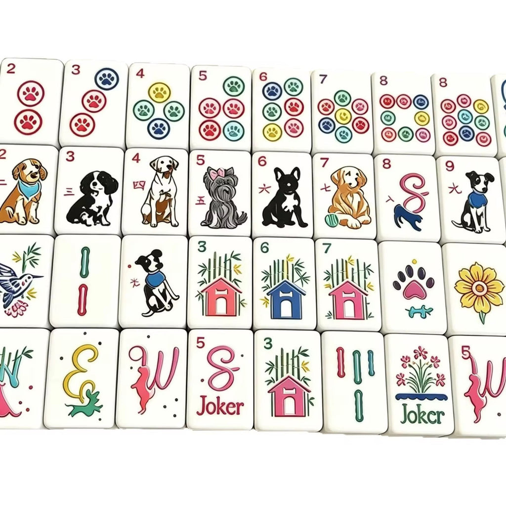 Engraved American Mahjong Tiles  set ,160 Best in dog show .