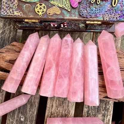 Wholesale Lot 1 Lb Natural Rose Quartz Obelisk Tower Point Crystal Natural