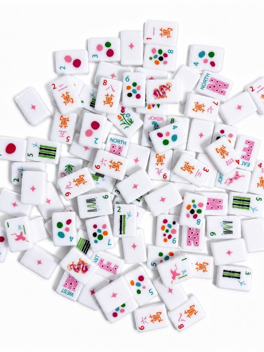 American Mahjong Game Set, 160 white spot Mah Jong Tiles,Fast ship#family gift