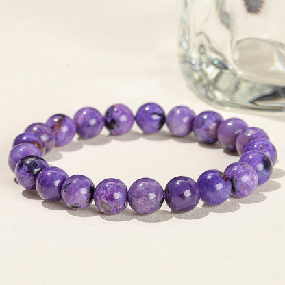 Genuine Charoite Crystal Balance Round 8MM Bead Healing Protection Bracelet Gift