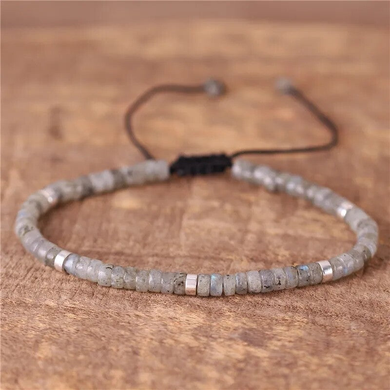 Minimalist Dainty Crystal Assorted Natural Gemstone Beads Healing Reiki Bracelet