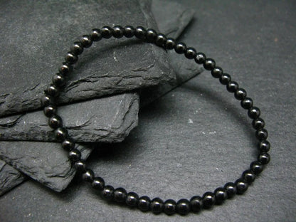 Shungite bracelet 4 mm beads gemstone bracelet Healing EMF Protection Bracelet