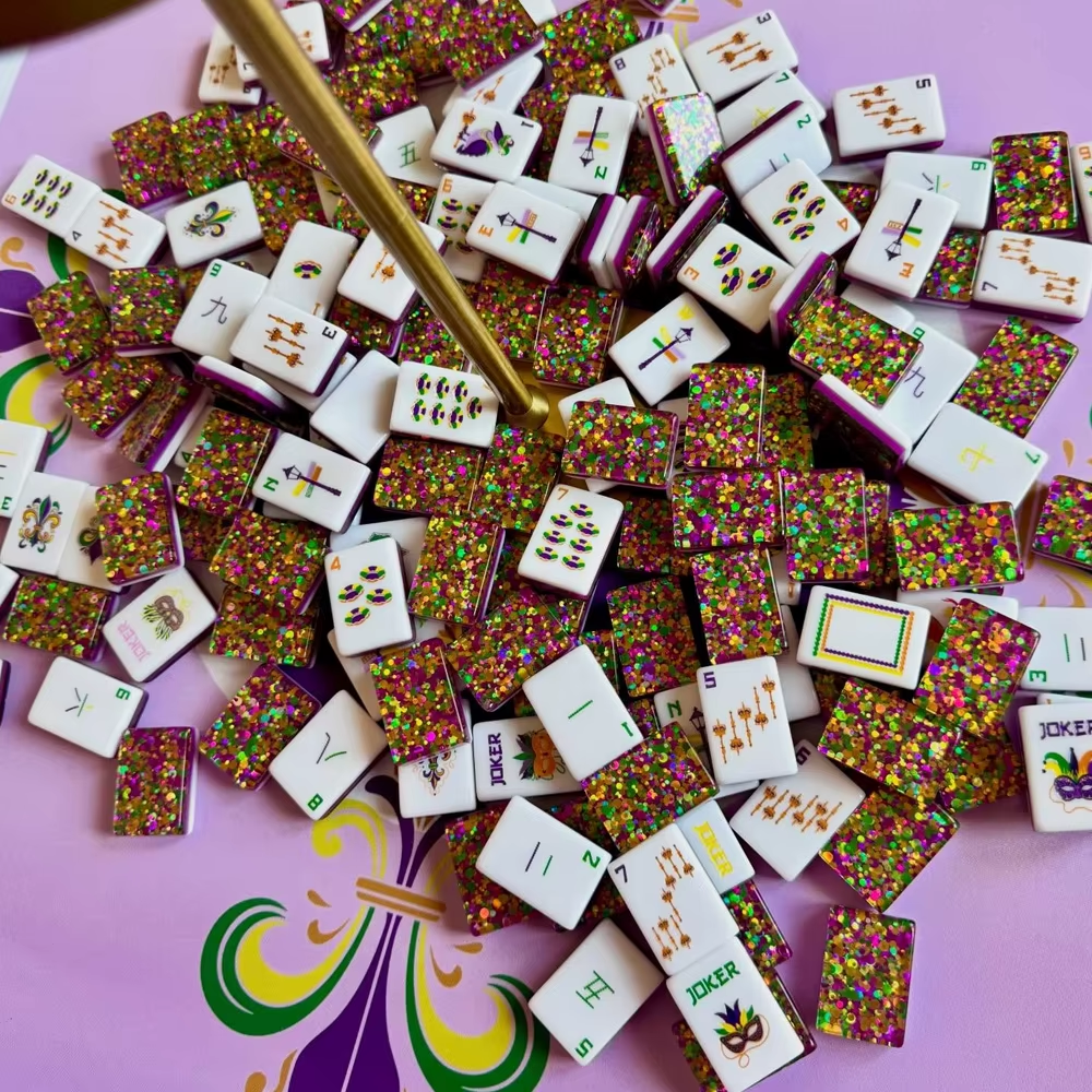 Premium American Mahjong Set 160pcs - Glitter Circus (Tiles Only)