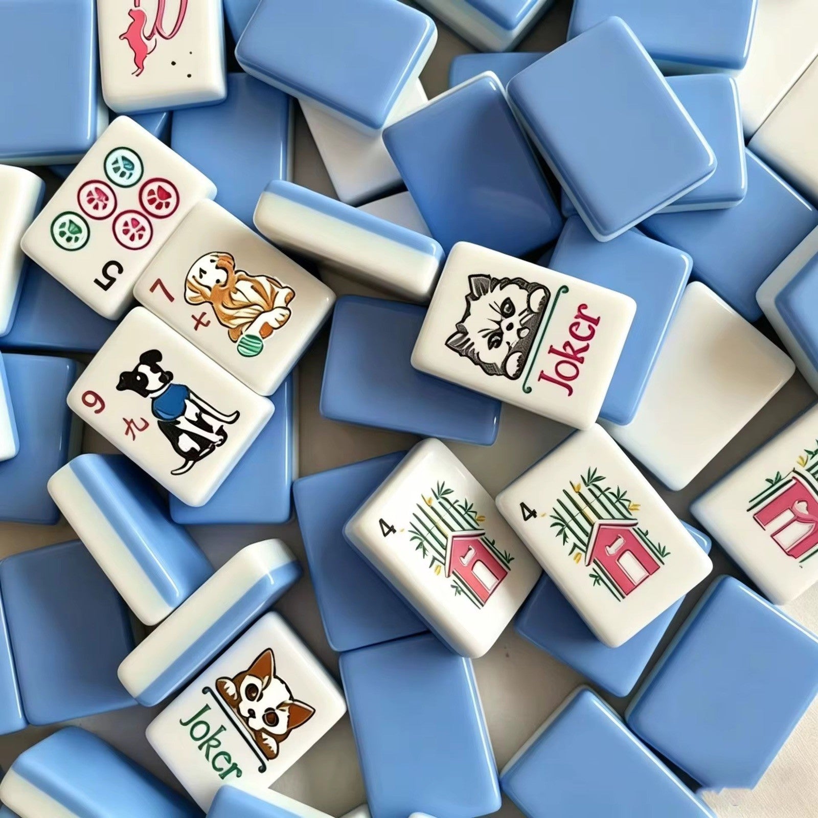 Engraved American Mahjong Tiles  set ,160 Best in dog show .